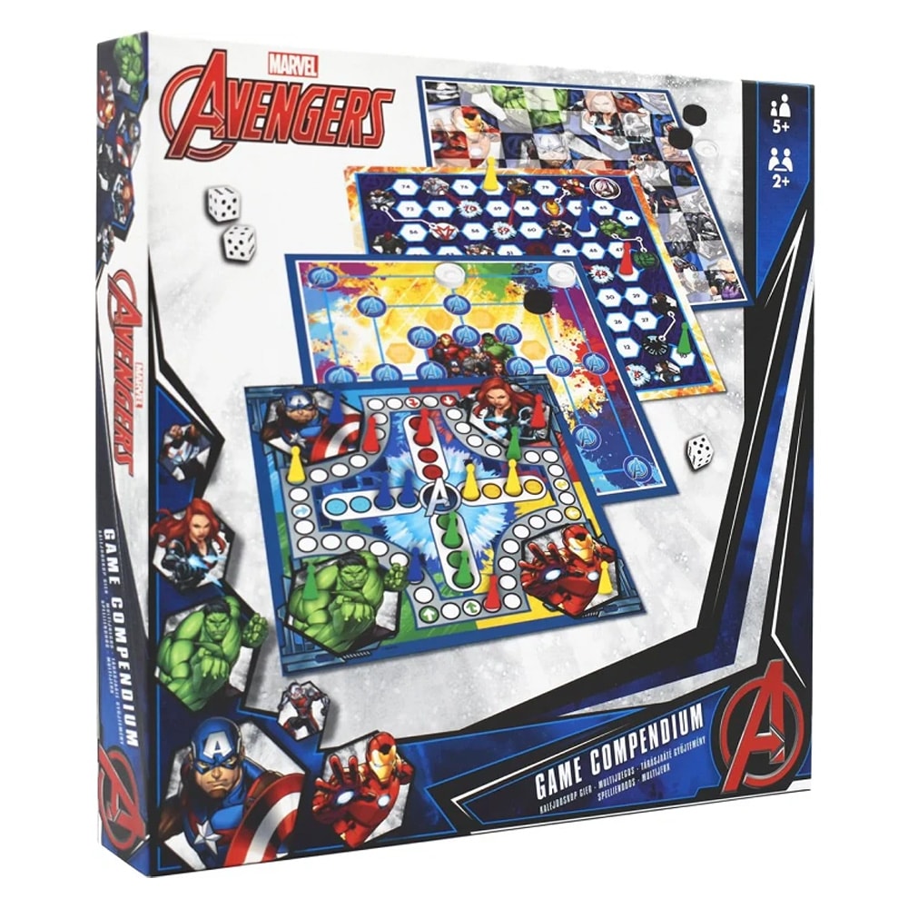 Marvel Avengers 4-i-1 brettspill / Brettspillsamling / Selskapsspill