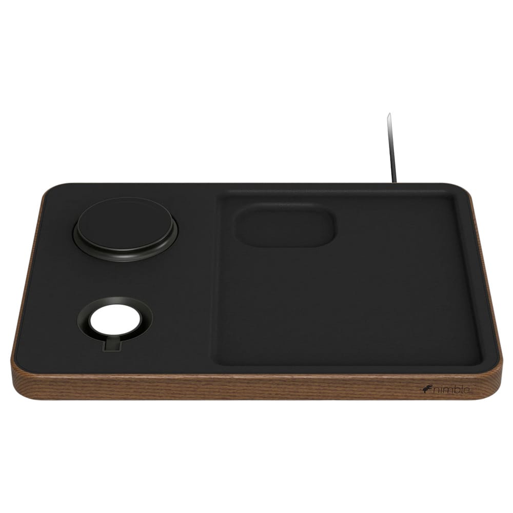 Nimble Valet 3-i-1 trådløs ladestasjon / Qi2-lader for mobil, Apple Watch og AirPods – Svart