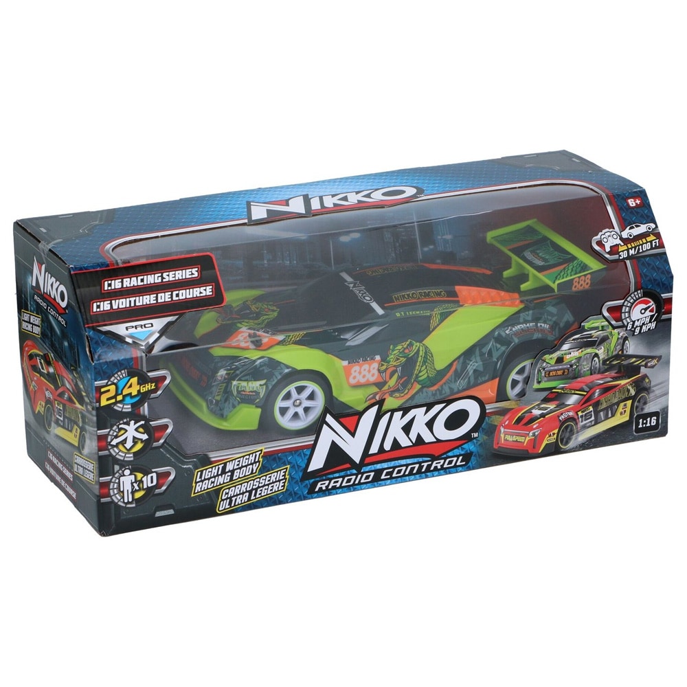 Nikko Radio Control Car 1:16 / Radiostyrt racerbil, 28 cm / RC-bil med 2,4 GHz-styring