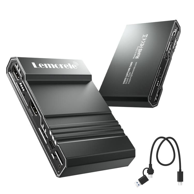 Lemorele AC09 videoopptakskort 4K / opptakskort for video / capture card 1080p 60 fps – Svart