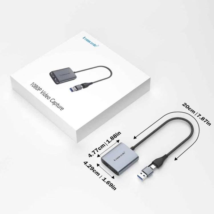 Lemorele AC07 videoopptakskort 4K / opptakskort for video / capture card 1080p 60 fps