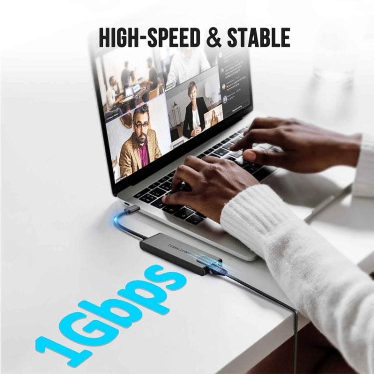 Lemorele TC24L 5-i-1 USB-C-dokkingstasjon / USB-C-hub med 4K HDMI, USB 3.0, USB 2.0 og 100 W PD