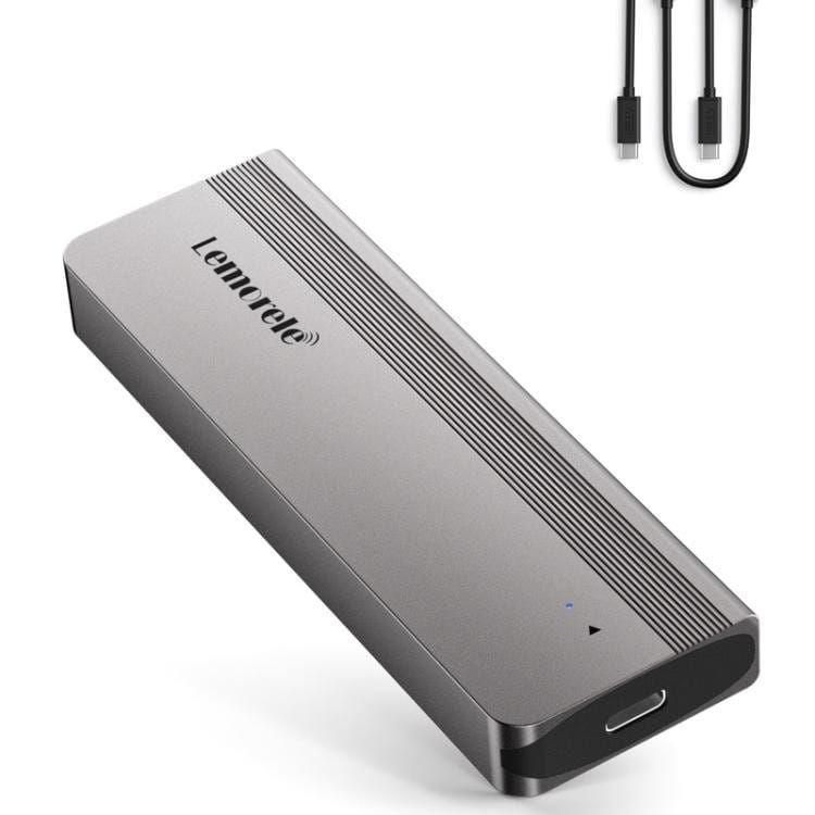 Lemorele harddiskkabinett SD2L for 2x M.2 NVMe/SATA 10 Gbps / SSD-kabinett / Dobbel M.2-adapter