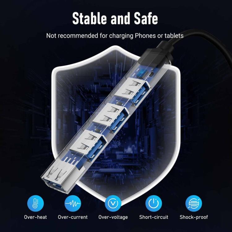 Lemorele USB-C-hub TC53 med 4 USB-porter / USB-portreplikator / USB-C-fordeler