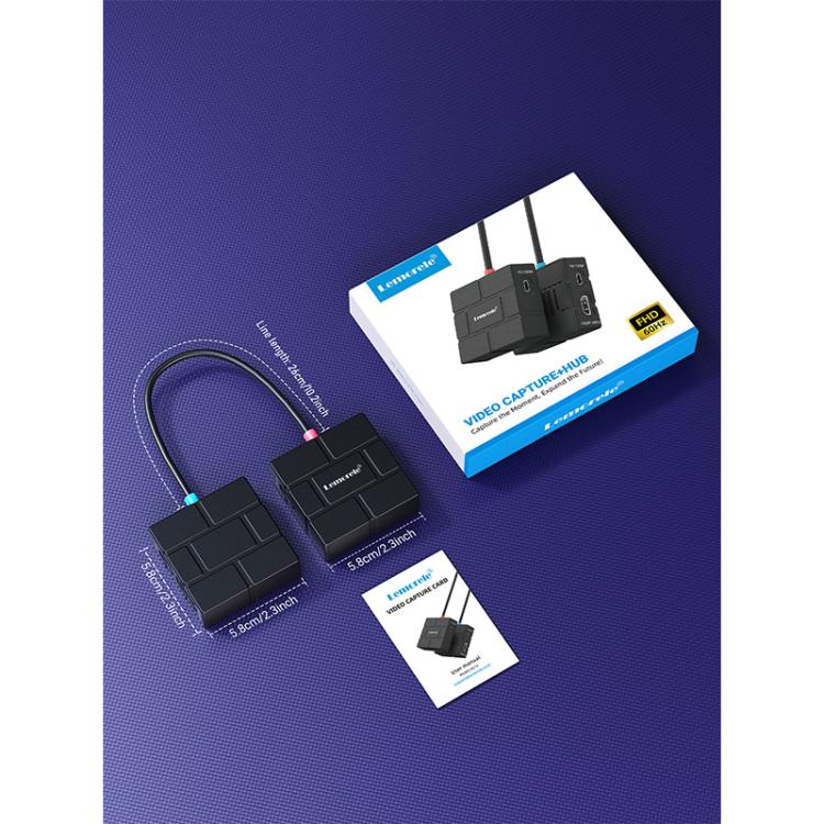 Lemorele videoopptakskort AC12 Mini HDMI til USB-C med loop-out / Videograbber / USB-kort