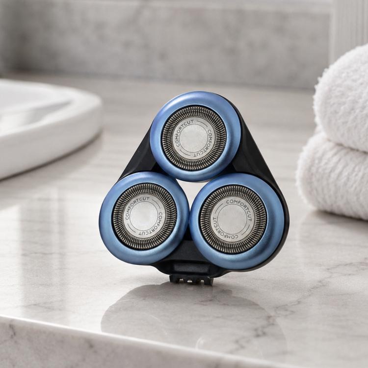 Barberhode med kassett til Philips S6000 (S6011–S6015–S6500) – Svart–Blå – Barberkassett – Skjærehode