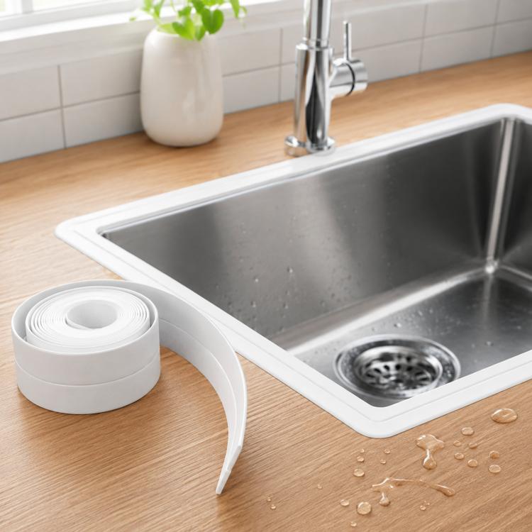 Selvklebende tetningslist / fugetape for bad og kjøkken 3,7 cm×1,5 m – Hvit