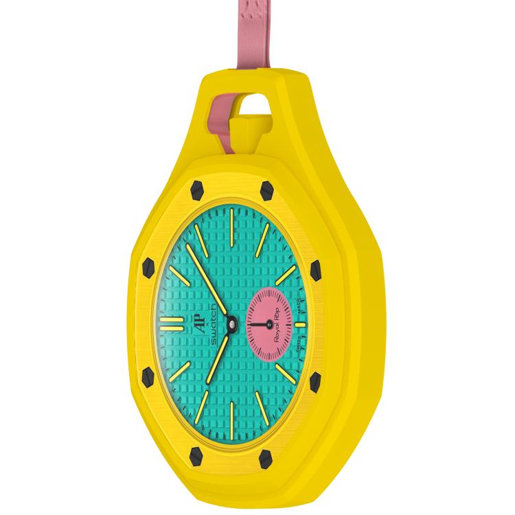 Beskyttelsesdeksel til Swatch Royal Pop / Audemars Piguet / mykt silikondeksel – Gul