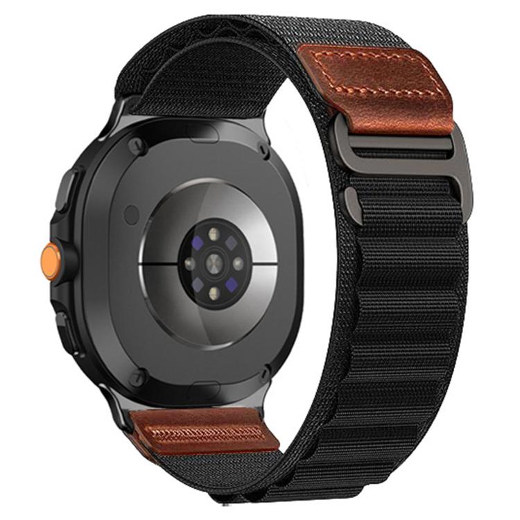 Nylonarmbånd til Galaxy Watch 8/9/8 Classic – Svart / Nylonarmbånd / Alpina Loop-armbånd