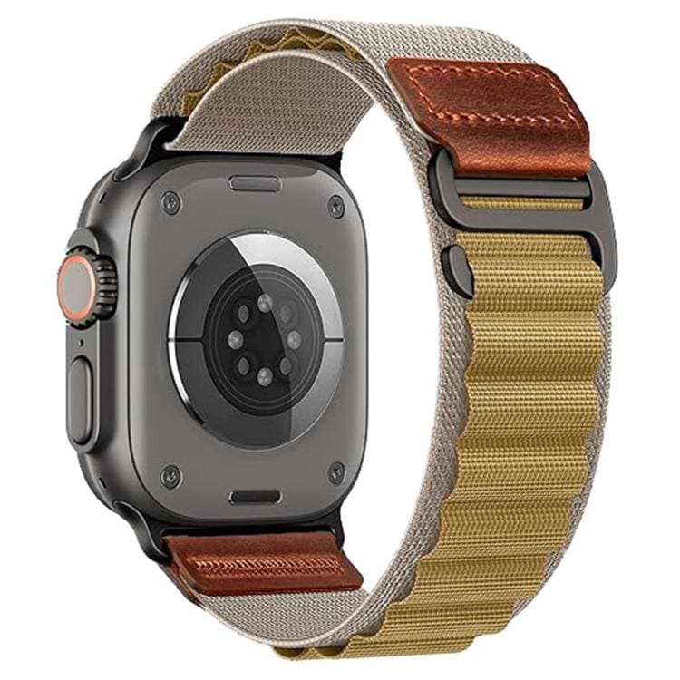 Nylonarmbånd til Apple Watch 44/45/46/49 mm – Wheat / Alpina Loop / Nylonarmbånd