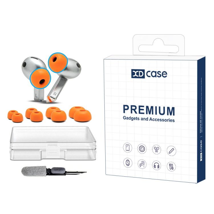 Ørepropper i minneskum, 4 par til Galaxy Buds3/Buds4 Pro – Oransje / Ørepropper