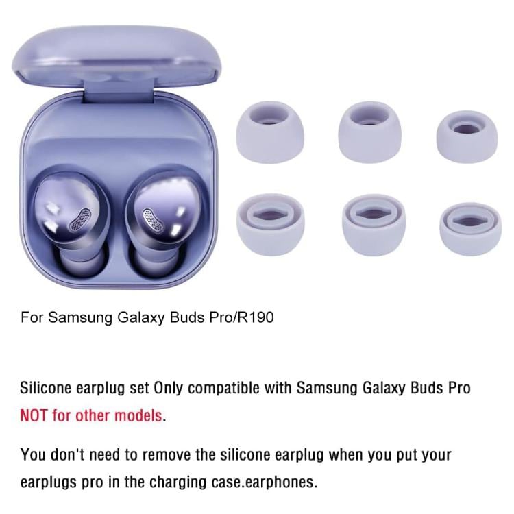 Silikonørepropper, 3 par til Galaxy Buds Pro – Svart / Silikonpropper / Reservepropper