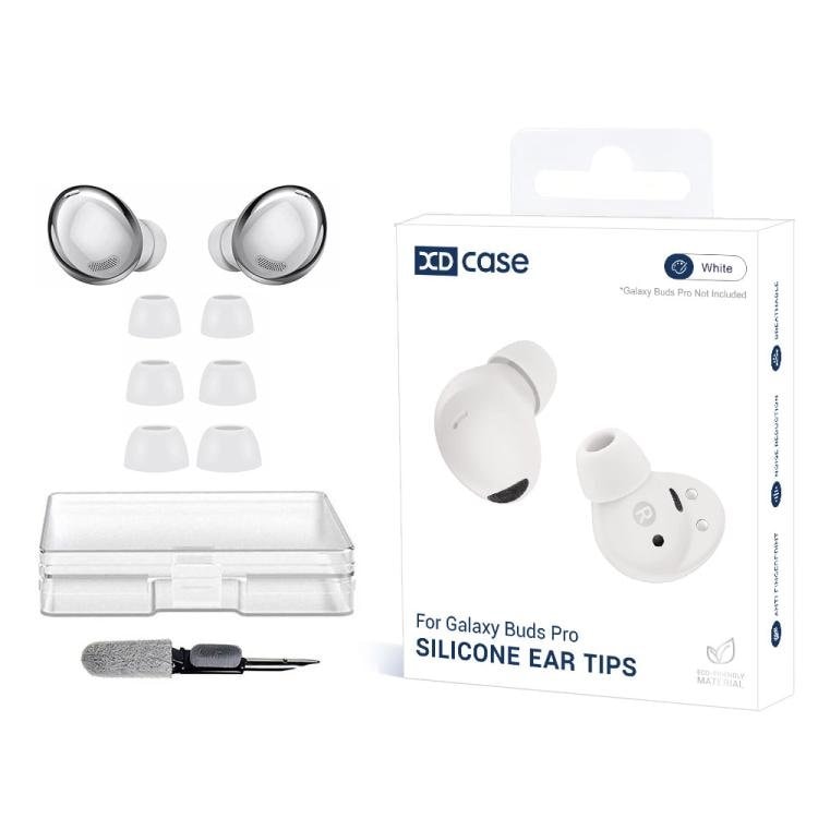 Silikonørepropper, 3 par til Galaxy Buds Pro – Hvit / Silikonpropper / Reservepropper