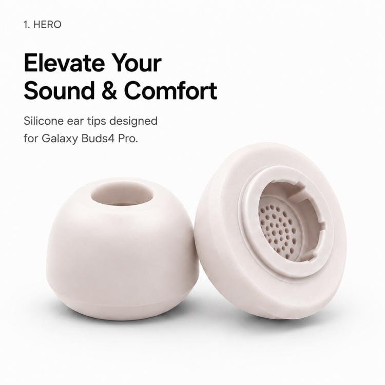 Silikonørepropper, 3 par med oppbevaringseske til Galaxy Buds3/Buds4 Pro – Dustrosa / Ørepropper