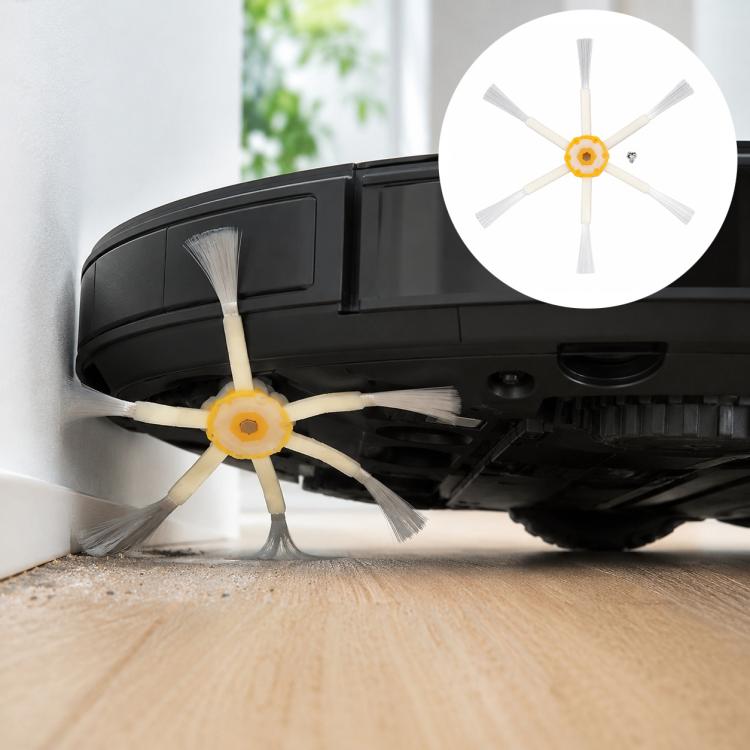 6-armet sidebørste til iRobot Roomba 500–600–700-serien – Kantbørste – Reservebørste