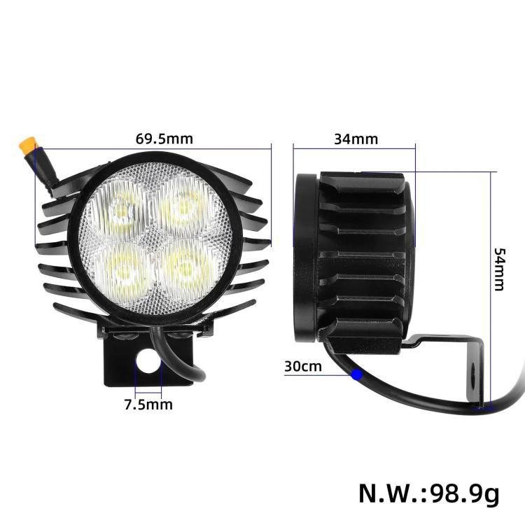 LED-frontlys til Kukirin G2 Master / Elscooter-lampe / Frontlys med signalhorn