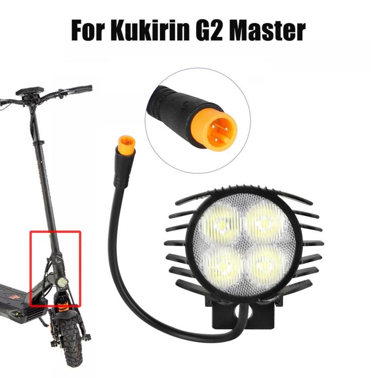 LED-frontlys til Kukirin G2 Master / Elscooter-lampe / Frontlys med signalhorn