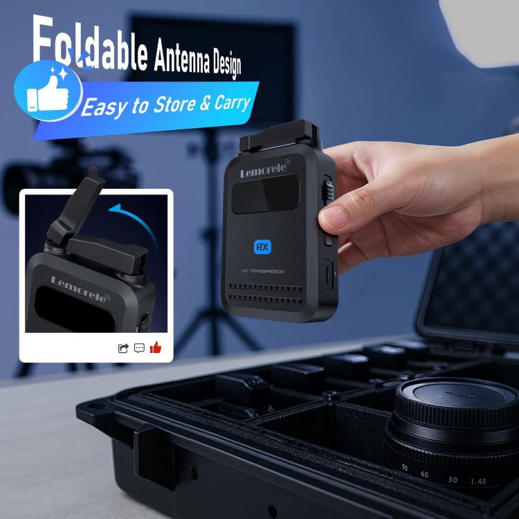 Lemorele R5000 trådløs HDMI-sender / 1080p videosender med HDMI loop out og opptil 200 m rekkevidde
