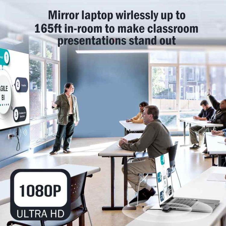 Lemorele G57 trådløst HDMI-presentasjonssett / 1080p presentasjonssystem med 8 sendere