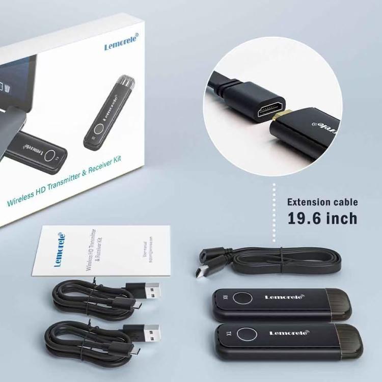 Lemorele G57 trådløst HDMI-presentasjonssett / 1080p presentasjonssystem med 8 sendere