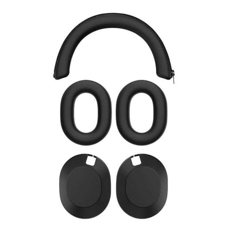 3-i-1 silikonbeskyttelsesetui til Sony WH-1000XM6 – Svart / Hodetelefonbeskyttelse / Silikonetui