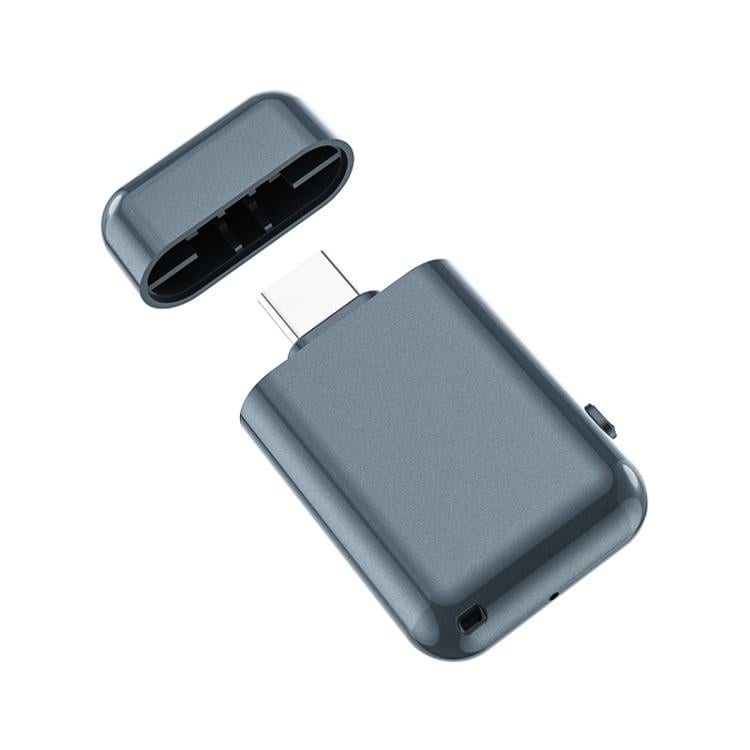 AI-diktafon med USB-C, 16 GB – Mørkeblå / Bærbar stemmeopptaker / USB-minne med opptak
