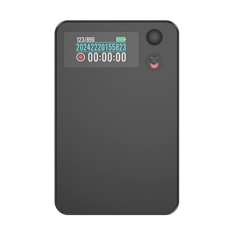 Ultratynn AI-diktafon med 0,96" skjerm, 16 GB – Svart / Stemmeopptaker / Opptaksenhet