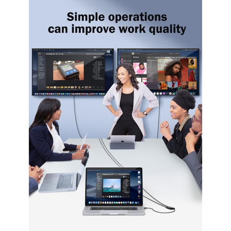 USB- og USB-C-til-HDMI-adapter HD10 / HDMI-konverter / Skjermadapter for datamaskin