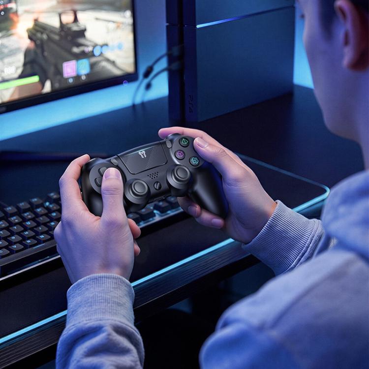 Trådløs håndkontroll til Sony PS4 / Bluetooth spillkontroll med vibrasjon – Svart