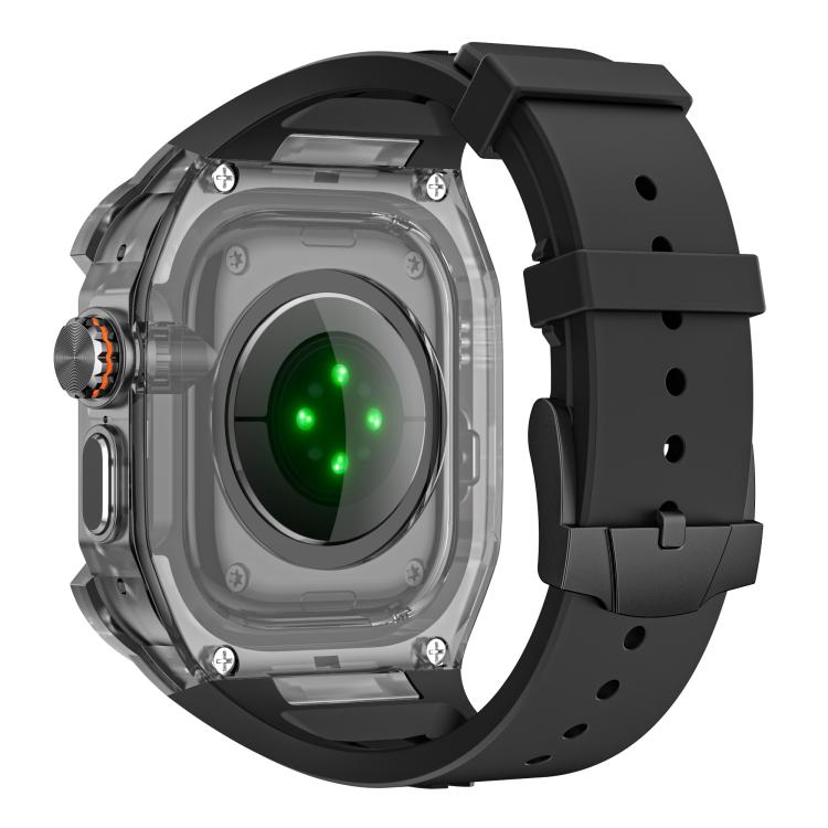 Silikonarmbånd med metallramme til Apple Watch Ultra 49 mm – Svart / Armbånd / Silikonarmbånd