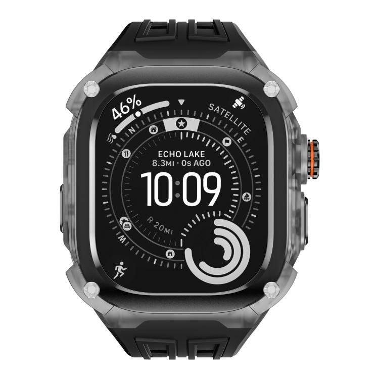 Silikonarmbånd med metallramme til Apple Watch Ultra 49 mm – Svart / Armbånd / Silikonarmbånd