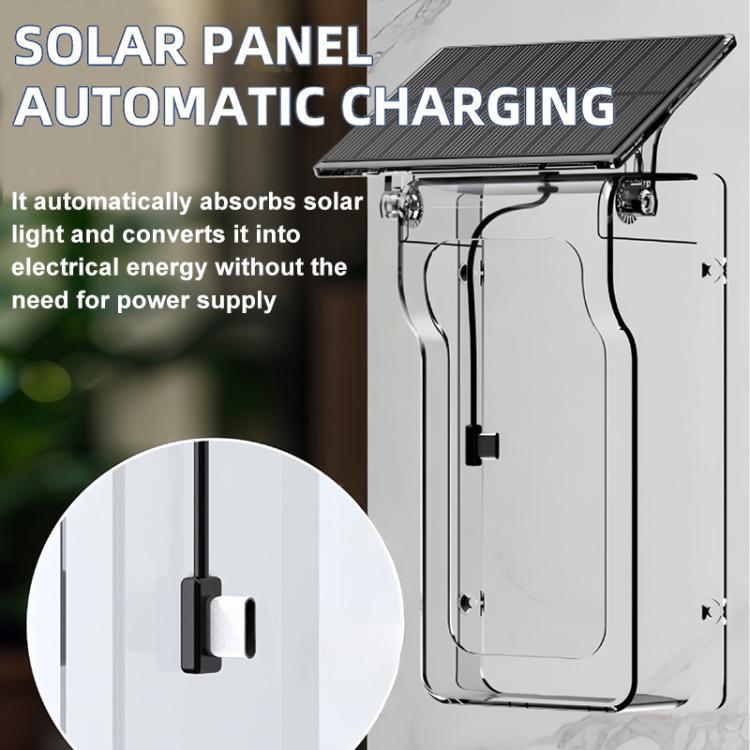 Smart dørklokke med kamera / solcellepanel, PIR-sensor, toveiskommunikasjon og mottaker