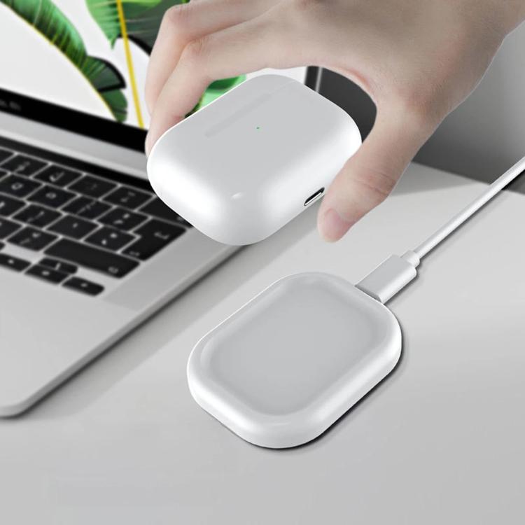 Trådløs lader på 3 W med USB-C for hodetelefoner – Hvit / Hodetelefonlader / Ladeplate