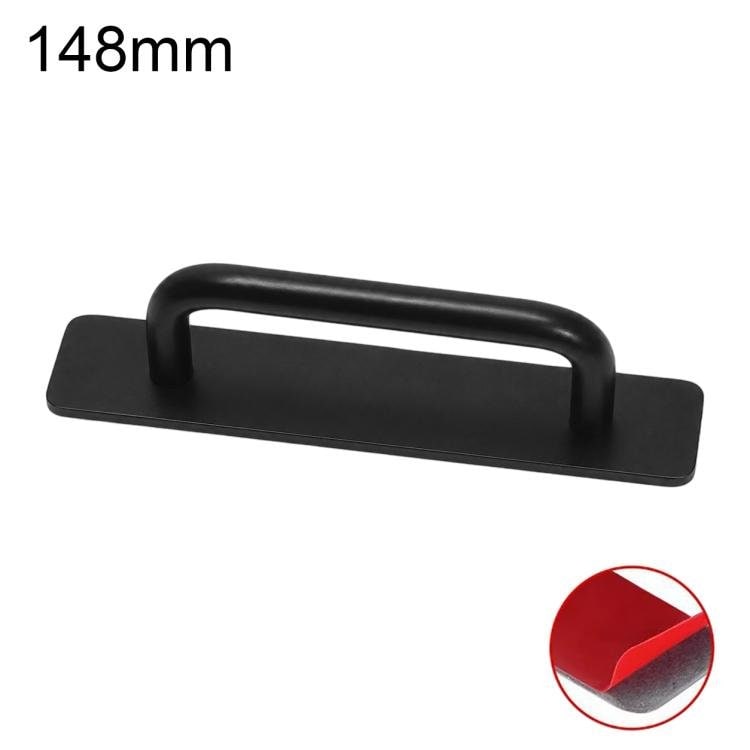 Håndtak i aluminium uten hull, 148 mm – Svart / Møbelhåndtak / Skaphåndtak