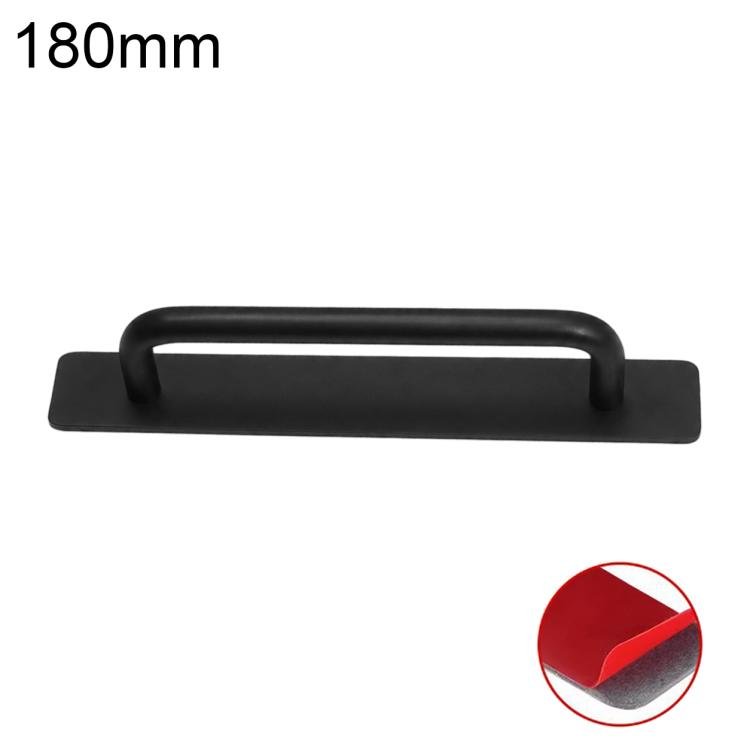 Håndtak i aluminium uten hull, 180 mm – Svart / Møbelhåndtak / Skaphåndtak