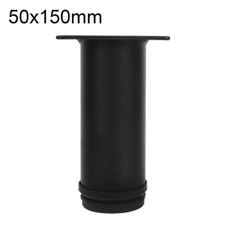 Justerbare møbelben i rustfritt stål 50x150 mm – Svart / Støtteben / Møbelstøtte