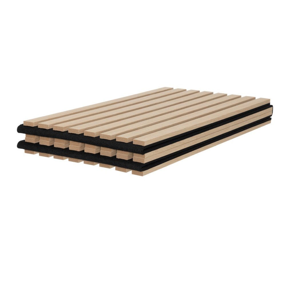 Akustisk veggpanel 32 x 240 cm – Eik / Akustikkpanel / Lydabsorberende ribbepanel i MDF