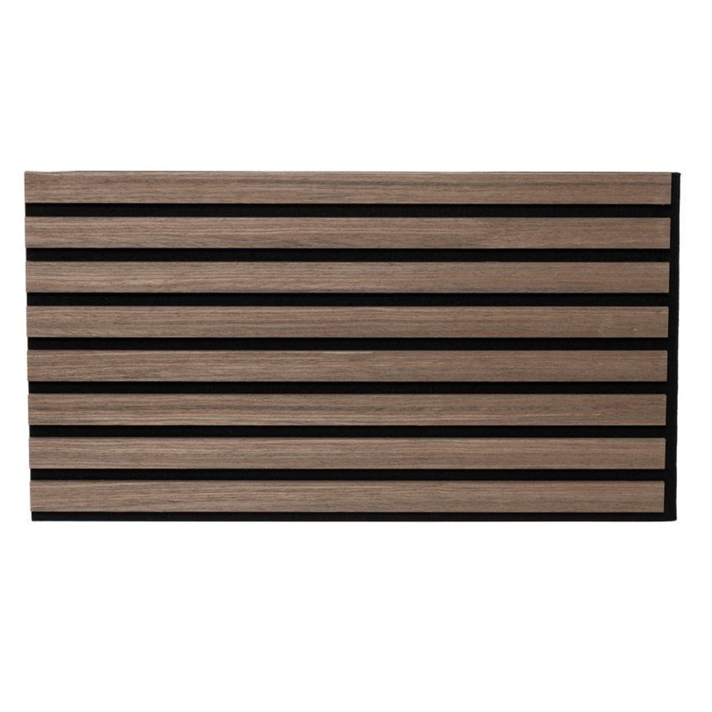 Akustisk veggpanel 32 x 240 cm – valnøtt / Akustikkpanel / Lydabsorberende ribbepanel i MDF