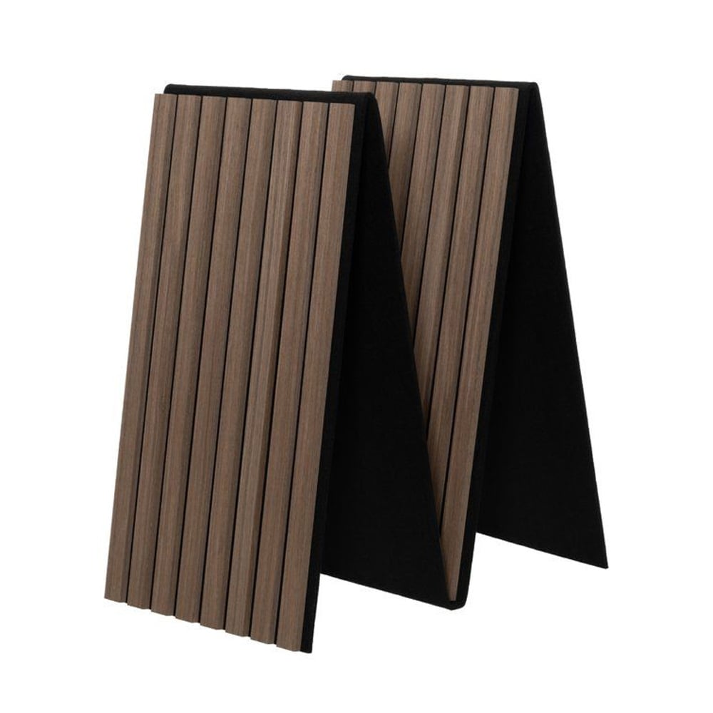 Akustisk veggpanel 32 x 240 cm – valnøtt / Akustikkpanel / Lydabsorberende ribbepanel i MDF