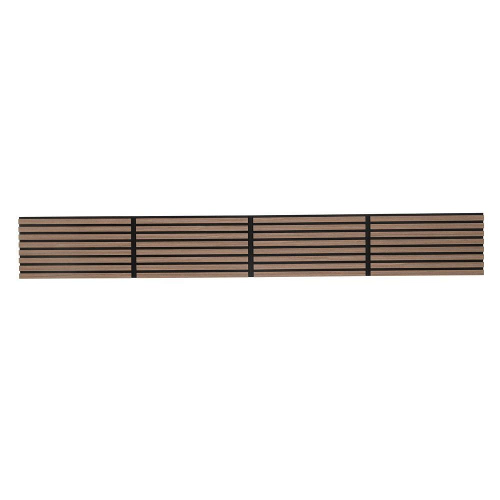 Akustisk veggpanel 32 x 240 cm – valnøtt / Akustikkpanel / Lydabsorberende ribbepanel i MDF