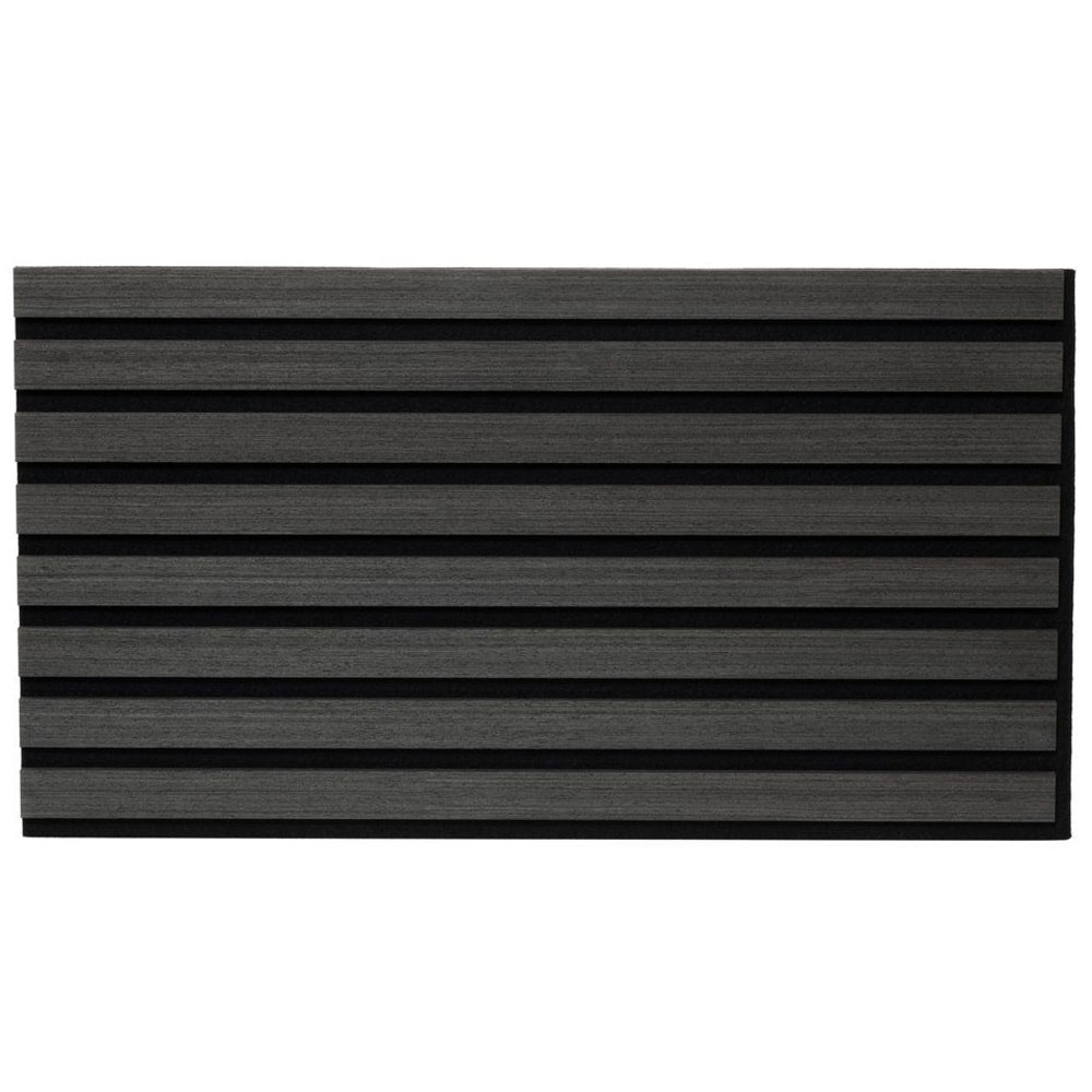 Akustisk veggpanel 32 x 240 cm – grå / Akustikkpanel / Lydabsorberende ribbepanel i MDF