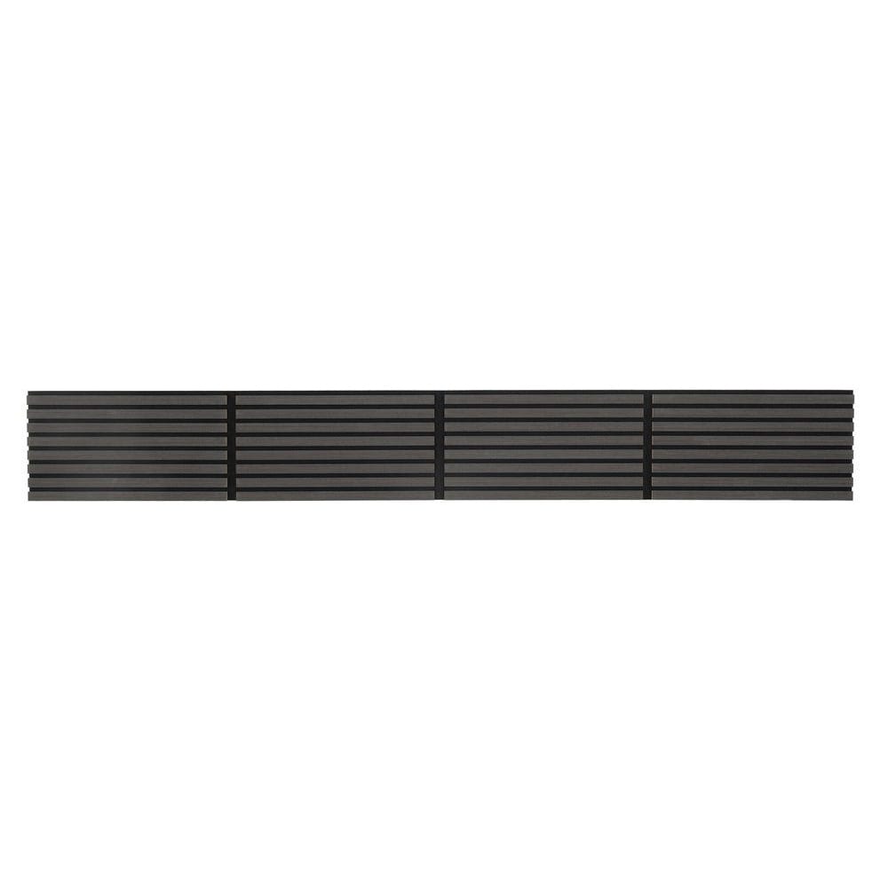Akustisk veggpanel 32 x 240 cm – grå / Akustikkpanel / Lydabsorberende ribbepanel i MDF