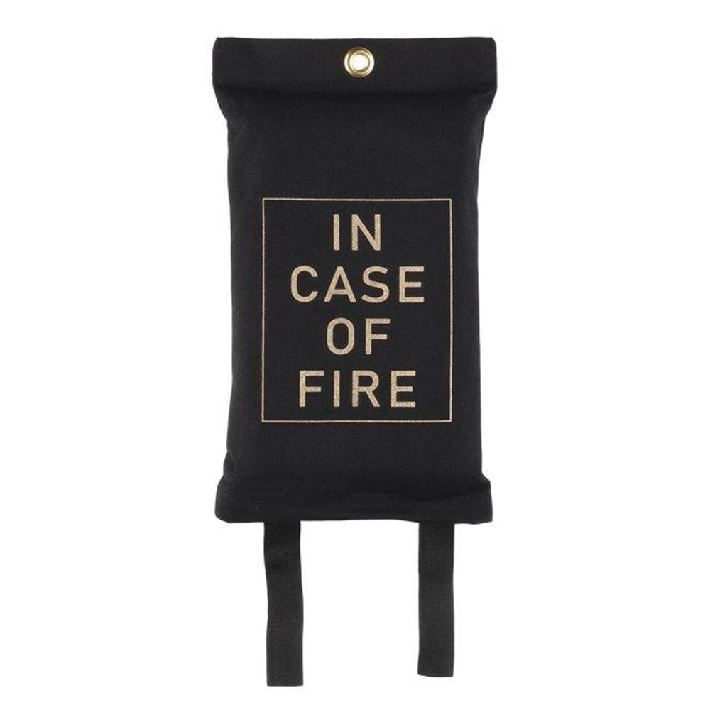 Brannteppe «In Case Of Fire» 120 x 180 cm – Svart / Brannteppe / Brannsikring for hjemmet og kjøkkenet