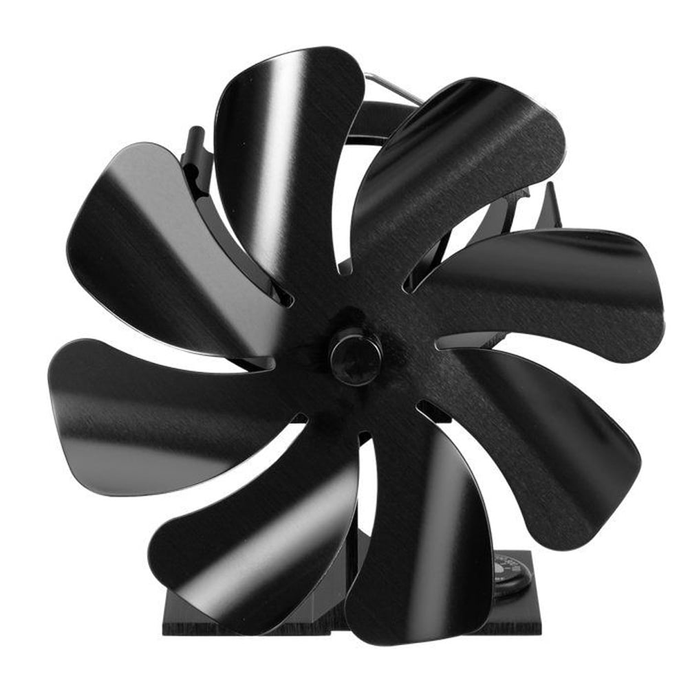 Ovnsvifte med 8 blader / frittstående vifte med termometer 80–345 °C – Svart