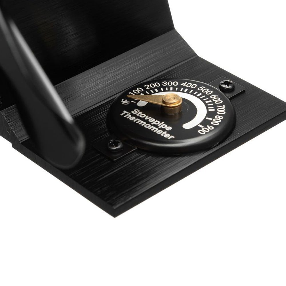 Ovnsvifte med 8 blader / frittstående vifte med termometer 80–345 °C – Svart