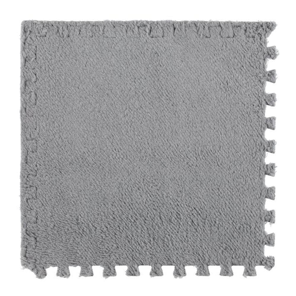 Puslespillmatte 12 deler 30×30 cm / myk lekematte / barnematte med tekstiloverflate – Grå