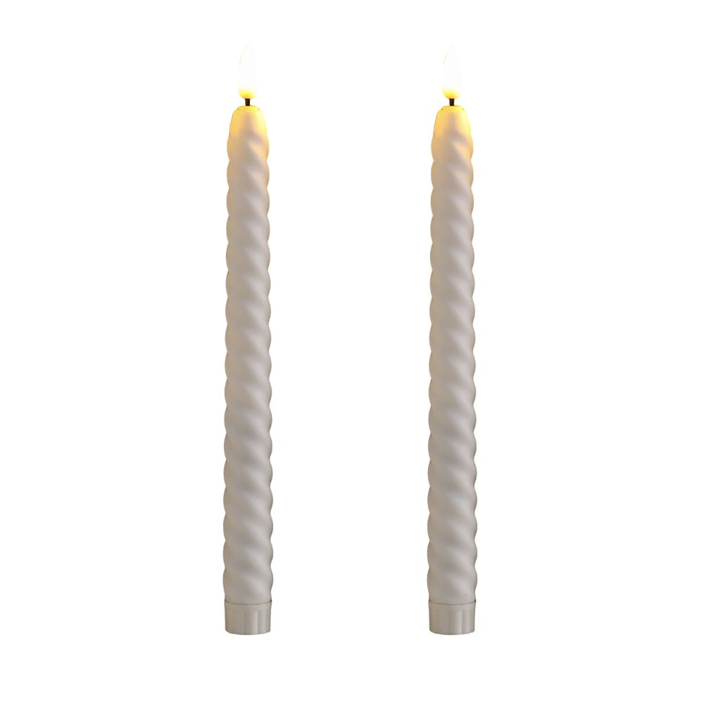 United LC2630 LED-lys 25,5 cm, 2-pakning / Flimrende LED-lys / Batteridrevet lys med timer