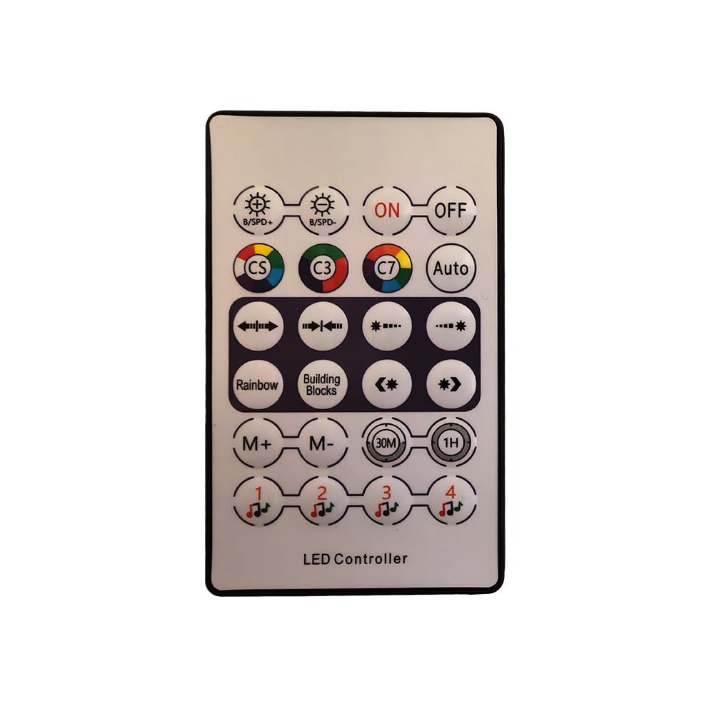 United LR2664 LED-lyskjede 2 m / RGB-lyskjede med appstyring, fjernkontroll og musiksynkronisering