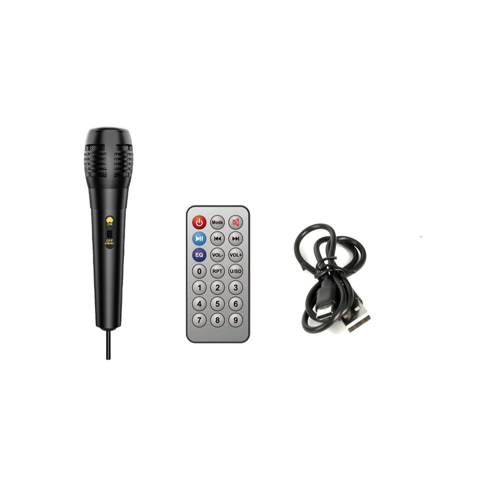 United SPK2574 Bluetooth-høyttaler 16 W / karaokehøyttaler med LED og mikrofon – Svart