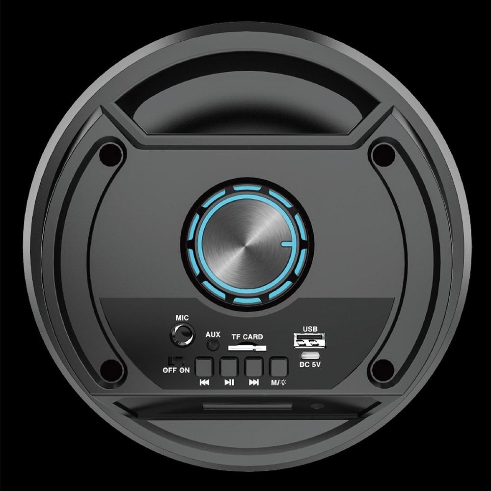 United SPK2574 Bluetooth-høyttaler 16 W / karaokehøyttaler med LED og mikrofon – Svart